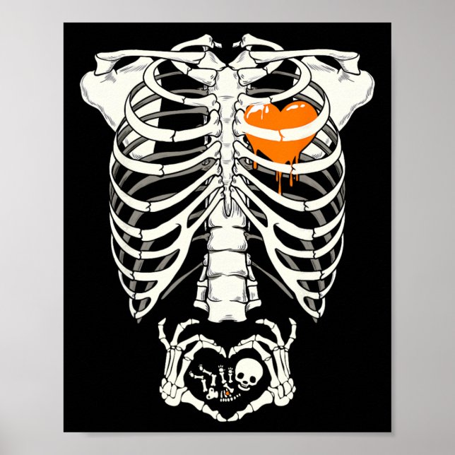 Gravid Meddelande New mamma Halloween Women Poster (Framsidan)