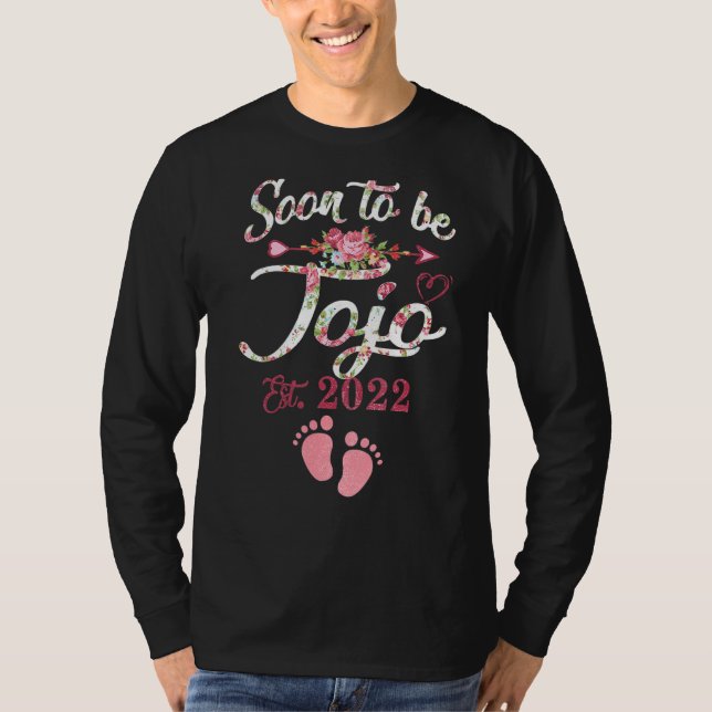 Gravid Meddelande om att snart bli Jojo igen Flora T Shirt (Framsida)