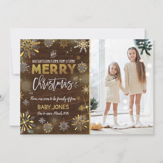 Gravid Meddelande om julfotoportsformat (Framsida)