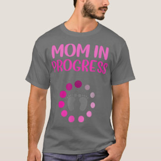 Gravid Meddelande om Mamma i första Baby T Shirt