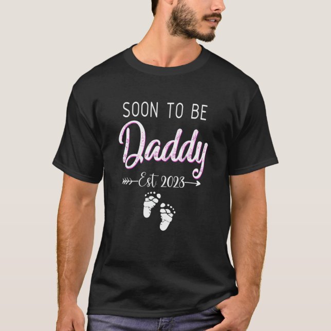 Gravid Meddelande om Mors dag 2022 Nya pappa T Shirt (Framsida)