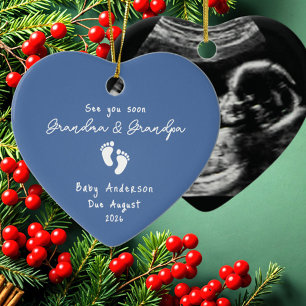 Gravid Meddelande - Ultra Ljud-jul Julgransprydnad Keramik