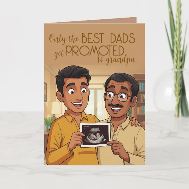 Gravid-meddelandekort för fars dag meddelande (Framsida)