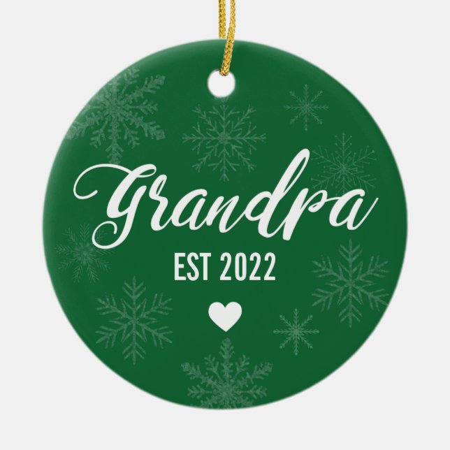 Gravid Meddelandeorder för Pappa till farfar Julgransprydnad Keramik (Framsidan)