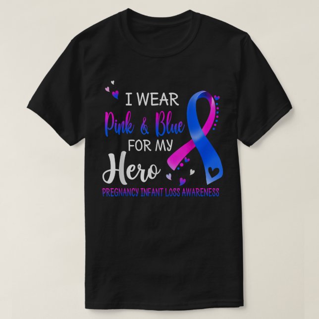 Gravid Medvetenhet om spädbarns förlust I Bära Ros T Shirt (Design framsida)