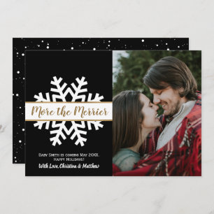 Gravid om Black White Photo jul Meddelande