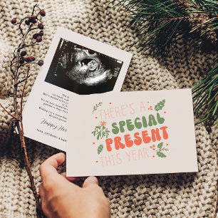 Gravid om överraskande jul-Helgdag Kort
