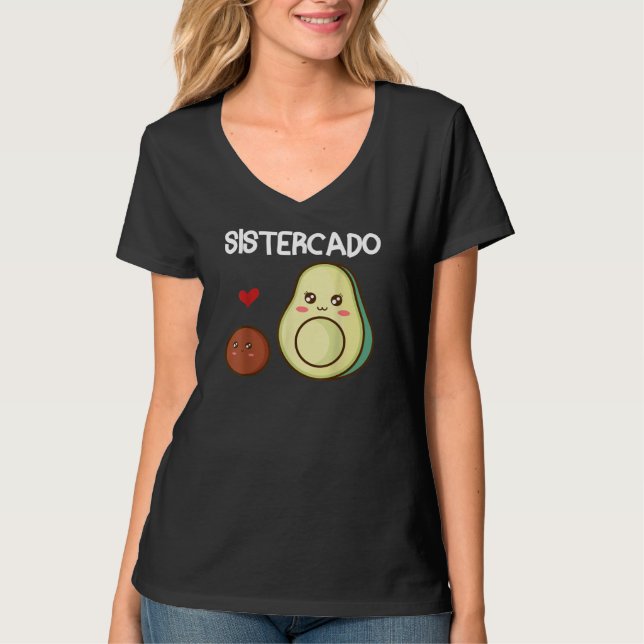 Gravid om Sistercado Sister Avocado T Shirt (Framsida)