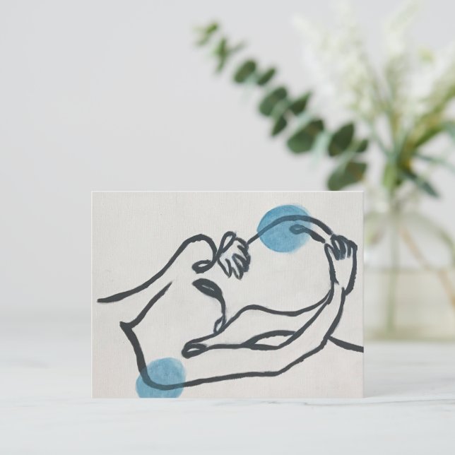 Gravid Pojke Vykort (Stående Fram)