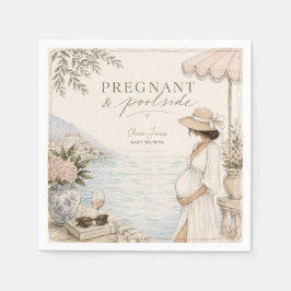 Gravid & poolbaby shower pappersservett