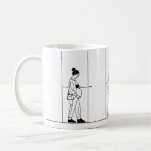 Gravid Pregnat Woman Simple Kaffemugg