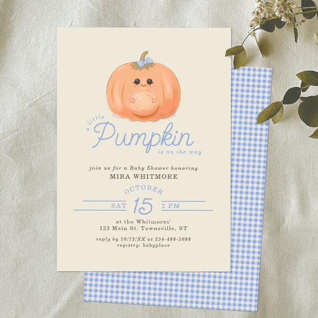 Gravid Pumpa Bebis Shower | Liten Pumpa Inbjudningar (Skapare uppladdad)