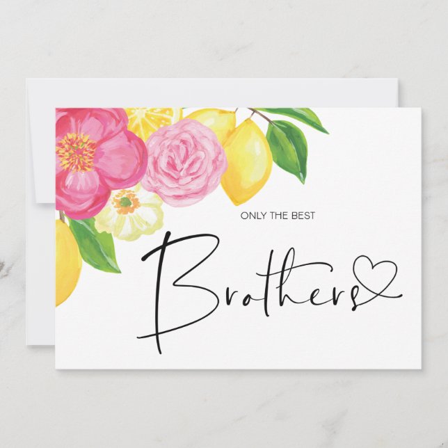 Gravid Reveal Brother New farbror Baby Kort (Framsida)