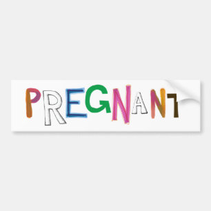 Gravid rolig färgrik ordkonst som förväntar mod bildekal