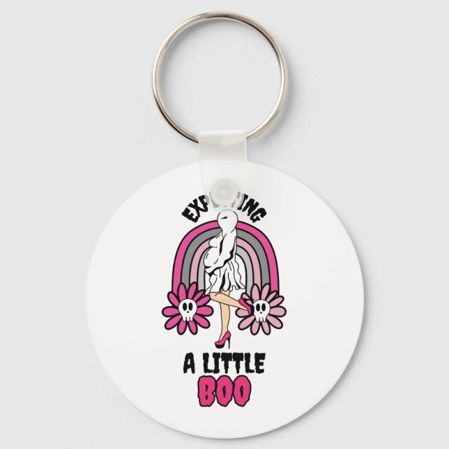 Gravid Rosa av Ghost förväntar sig lite Boo Nyckelring (Framsida)