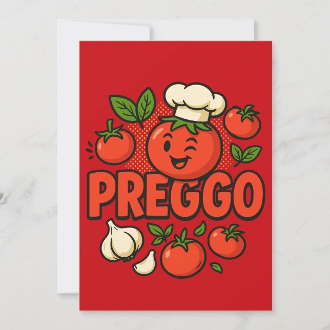 Gravid-sås Kostym Graviditetsannonsering Inbjudningar (Framsida)