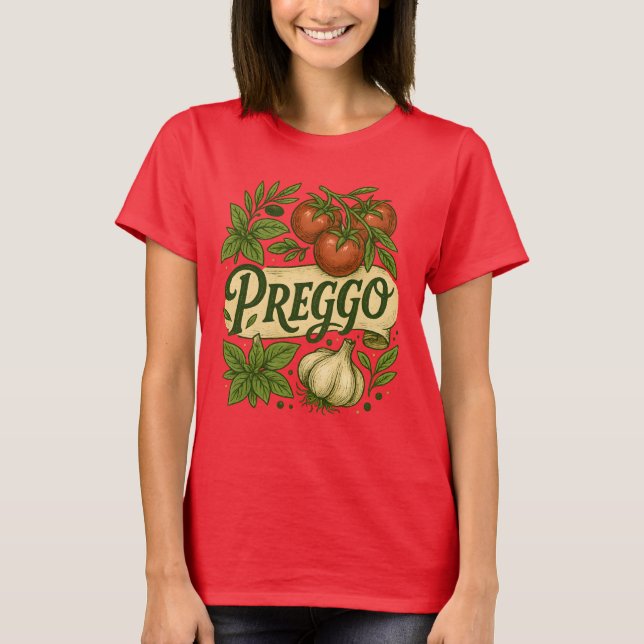 Gravid Sås Kostym Graviditetsannonsering T Shirt (Framsida)