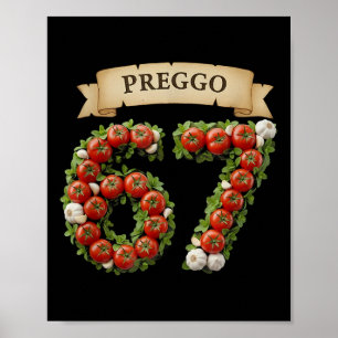 Gravid-sås Rollig Meme 67 Kostym Gen Alpha Slang Poster