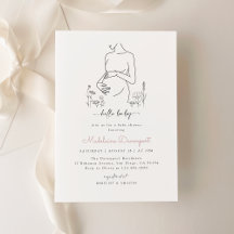 Gravid Silhouette minimalist Baby Shower