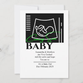 Gravid Sonogram kommer snart Baby Inbjudningar