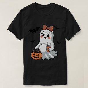 Gravid spök Halloween-annonsering Maternitet T Shirt