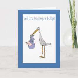 Gravid, stork och baby meddelande