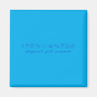 Gravid Tjej Sommar Rolig Bebis Annonsering Mamma Magnet