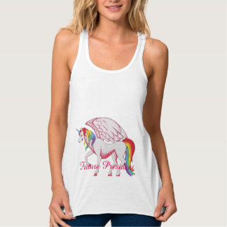 Gravid-unicorn tanktop linne med racerback 