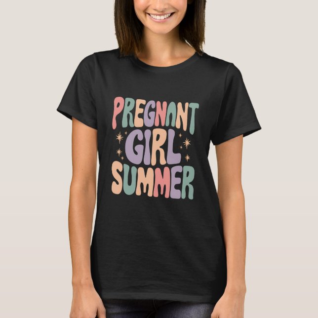 Gravid Visa gravida sommarbabyskor för gravida fli T Shirt (Framsida)
