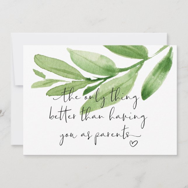 Gravid Visa nya morföräldrar Förväntar sig ett Bab Kort (Framsida)