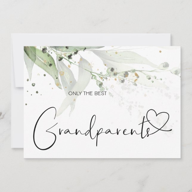 Gravid Visa Underbara morföräldrar Nyfödd bebis Kort (Framsida)