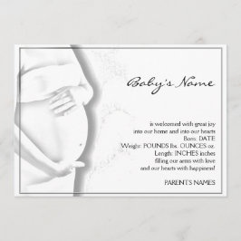 Gravida Belly Baby Sketch Announcement Meddelande