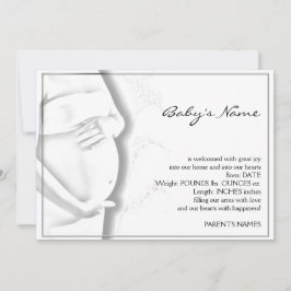 Gravida Belly Baby Sketch Announcement Meddelande