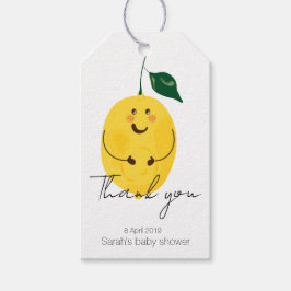 Gravida citronbabyskor "Tack!" Presentetikett