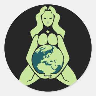 Gravida Earth Goddess Runt Klistermärke