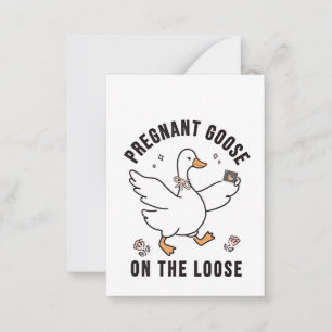 Gravida gäss på lös Gravid Goose Bird Anteckningskort