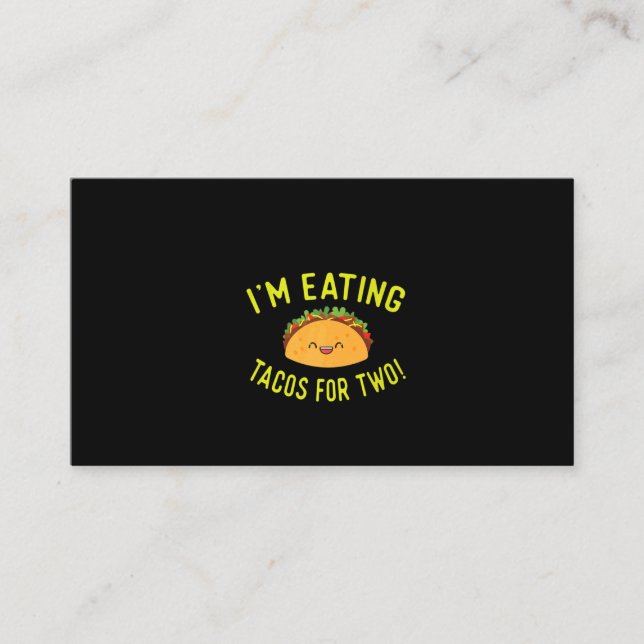 Gravida Mamma Announce Gift jag äter Tacos Visitkort (Framsida)