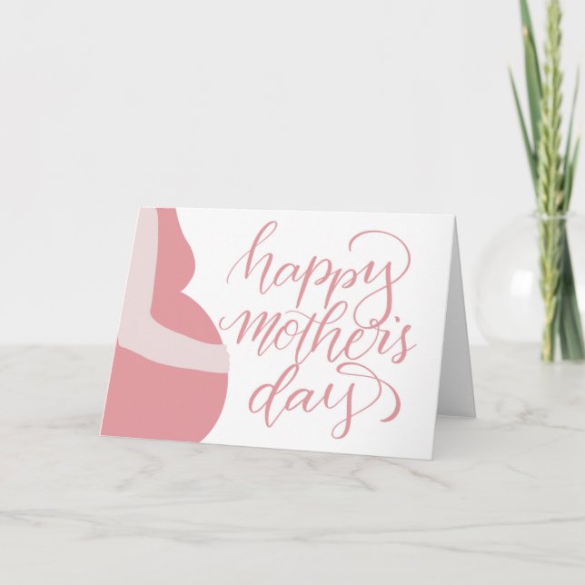 Gravida Mamma, Mor|| Lycklig Mors dag Kort (Framsida)