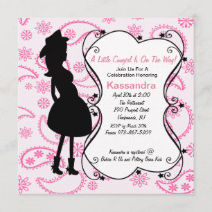 Gravida mammor för Cowgirl som är baby Inbjudningar