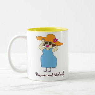 Gravida och flytande kaffe Mugg