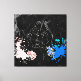 Gravida par canvastryck