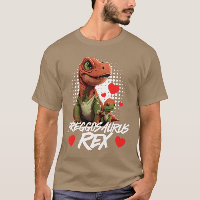 Gravida preggosaurus epectant Mor Mamasaurus T Shirt (Framsida)