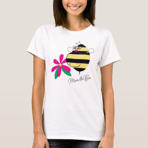 Gravidbukett Rosa Blommig Blivande Mamma med Glasö T Shirt