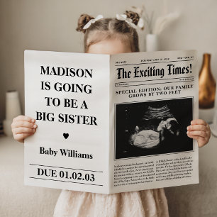 Graviden Big Sister-meddelande - tidningen Fold Poster