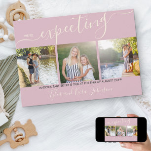 Graviden elegant Script 3-kvadratisk foto Flicka Meddelande