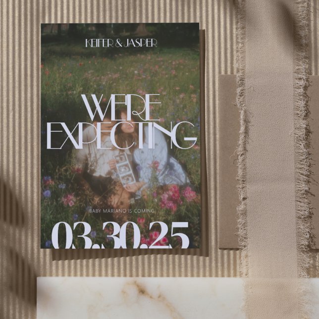 Graviden Modern typografi - Aesthetic Photo Meddelande (Skapare uppladdad)