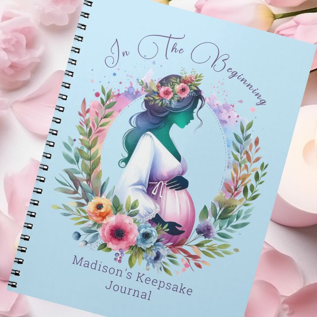 Graviden mor-to-be Keepsaké Journal Anteckningsbok (Skapare uppladdad)