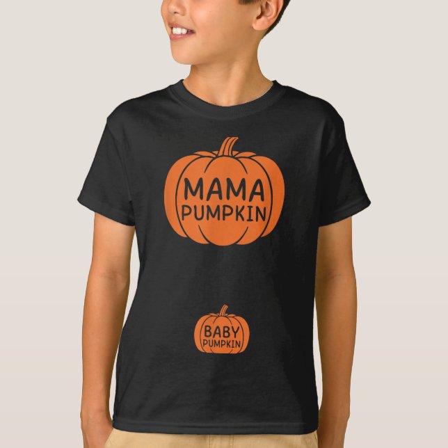 Graviden Odling av en liten Pumpkin-Thanksgiving T Shirt (Framsida)