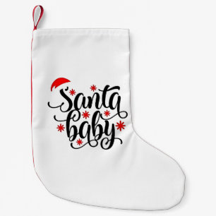 Graviden Santa Baby Meddelande om jultomten Liten Julstrumpa