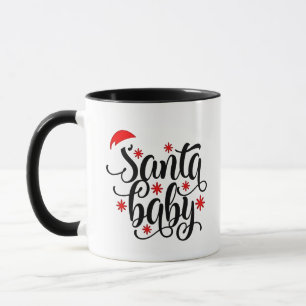 Graviden Santa Baby Meddelande om jultomten Mugg